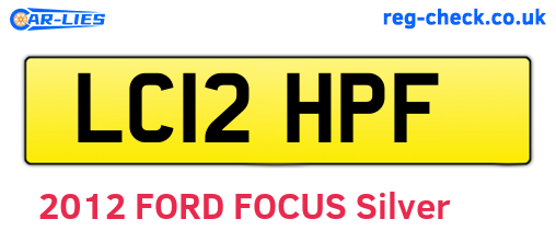 LC12HPF are the vehicle registration plates.