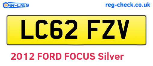 LC62FZV are the vehicle registration plates.