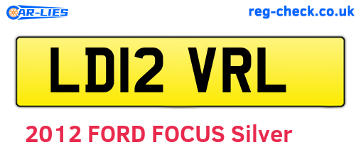 LD12VRL are the vehicle registration plates.
