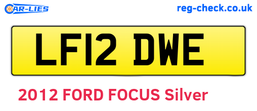 LF12DWE are the vehicle registration plates.