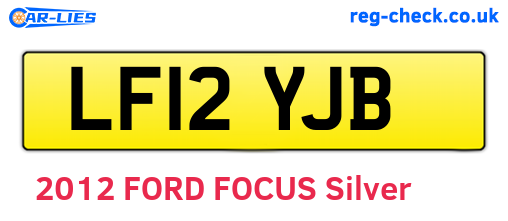 LF12YJB are the vehicle registration plates.