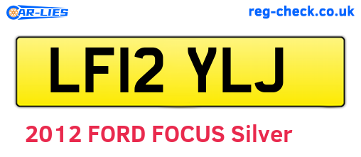 LF12YLJ are the vehicle registration plates.