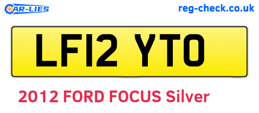 LF12YTO are the vehicle registration plates.