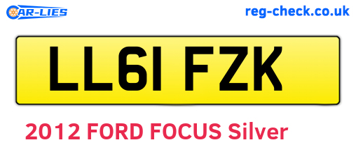 LL61FZK are the vehicle registration plates.