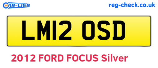 LM12OSD are the vehicle registration plates.