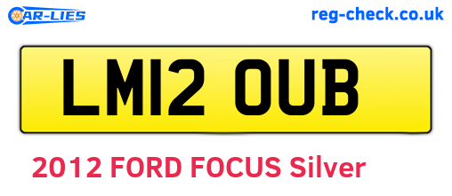 LM12OUB are the vehicle registration plates.