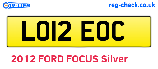 LO12EOC are the vehicle registration plates.