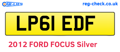 LP61EDF are the vehicle registration plates.