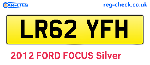 LR62YFH are the vehicle registration plates.