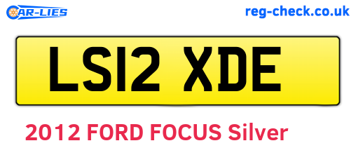 LS12XDE are the vehicle registration plates.