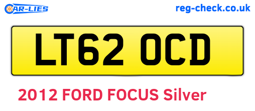 LT62OCD are the vehicle registration plates.