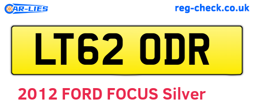 LT62ODR are the vehicle registration plates.