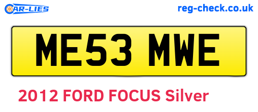 ME53MWE are the vehicle registration plates.