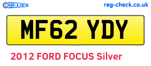 MF62YDY are the vehicle registration plates.