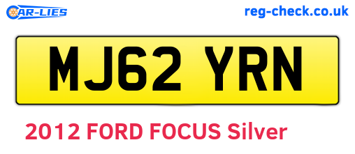 MJ62YRN are the vehicle registration plates.