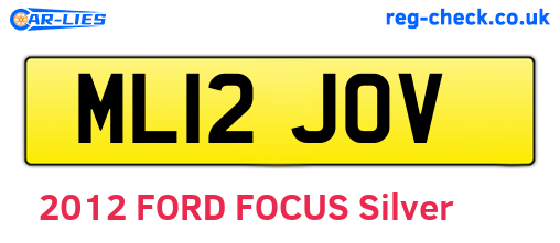 ML12JOV are the vehicle registration plates.