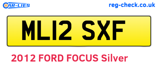ML12SXF are the vehicle registration plates.