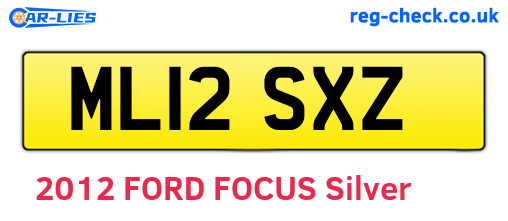 ML12SXZ are the vehicle registration plates.