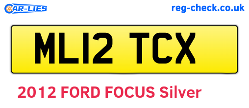 ML12TCX are the vehicle registration plates.
