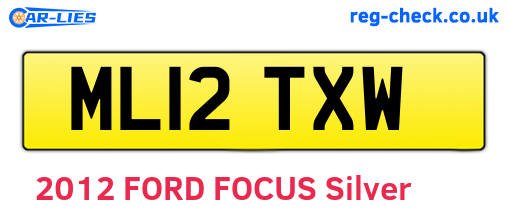 ML12TXW are the vehicle registration plates.