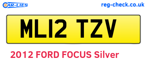 ML12TZV are the vehicle registration plates.