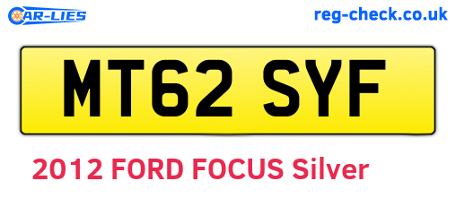 MT62SYF are the vehicle registration plates.