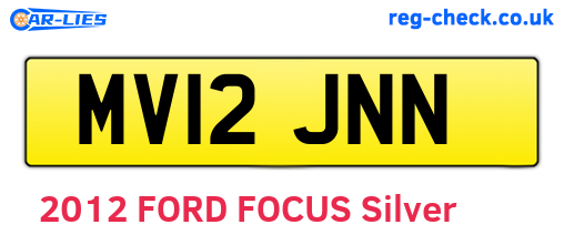 MV12JNN are the vehicle registration plates.