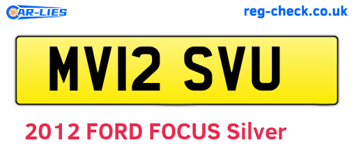 MV12SVU are the vehicle registration plates.