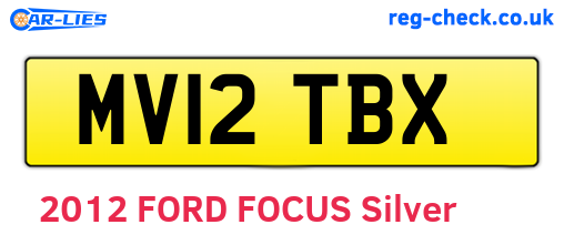 MV12TBX are the vehicle registration plates.