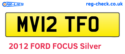 MV12TFO are the vehicle registration plates.