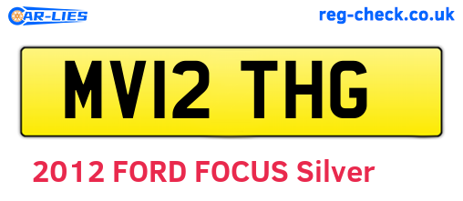 MV12THG are the vehicle registration plates.
