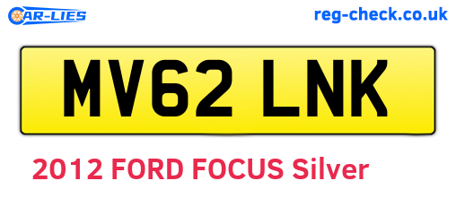 MV62LNK are the vehicle registration plates.