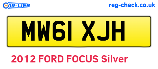 MW61XJH are the vehicle registration plates.