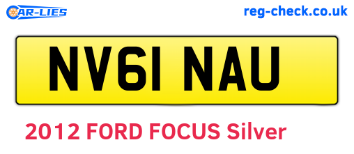 NV61NAU are the vehicle registration plates.