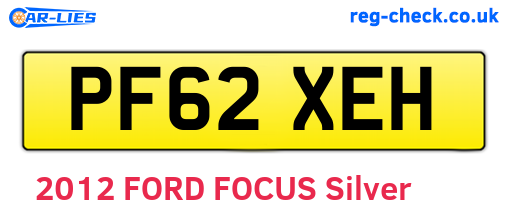 PF62XEH are the vehicle registration plates.