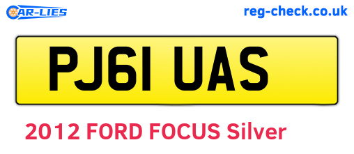 PJ61UAS are the vehicle registration plates.