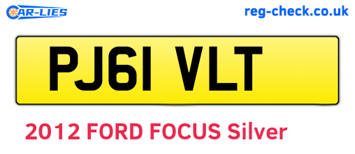 PJ61VLT are the vehicle registration plates.