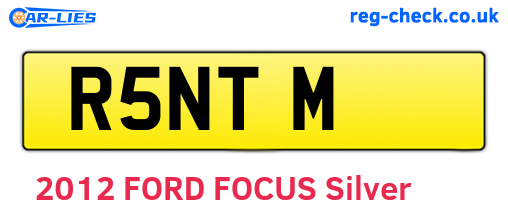 R5NTM are the vehicle registration plates.
