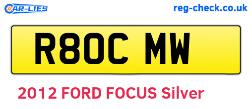 R80CMW are the vehicle registration plates.