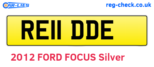 RE11DDE are the vehicle registration plates.