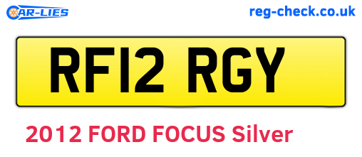 RF12RGY are the vehicle registration plates.