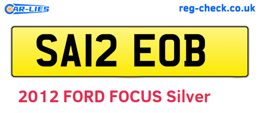 SA12EOB are the vehicle registration plates.