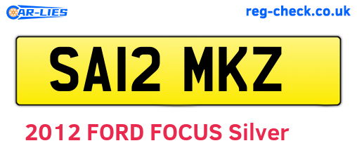 SA12MKZ are the vehicle registration plates.