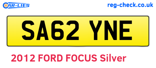 SA62YNE are the vehicle registration plates.