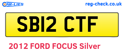 SB12CTF are the vehicle registration plates.