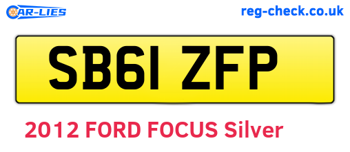 SB61ZFP are the vehicle registration plates.