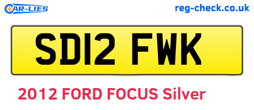 SD12FWK are the vehicle registration plates.