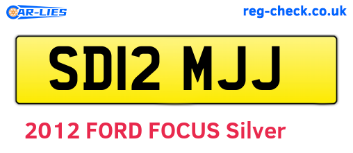 SD12MJJ are the vehicle registration plates.