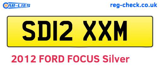 SD12XXM are the vehicle registration plates.
