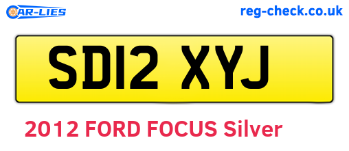 SD12XYJ are the vehicle registration plates.